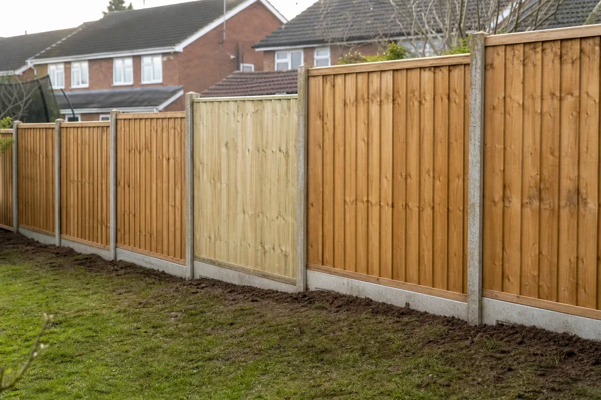 Garden fencing at a Redditch residential property