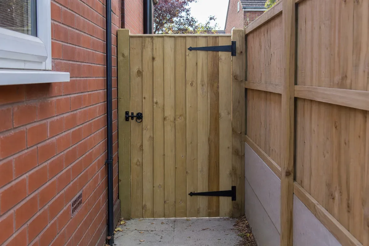 Wooden garden gate fitted in Redditch